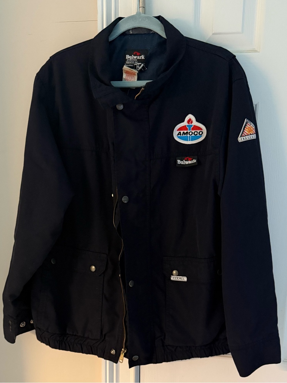 Vintage Amoco gas station jacket